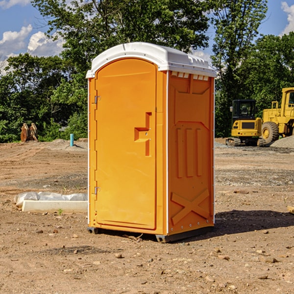 how often are the porta potties cleaned and serviced during a rental period in Everly Iowa